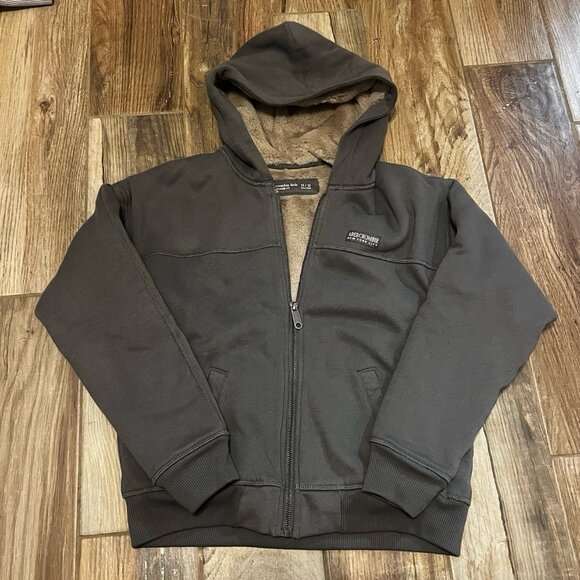 Abercrombie Kids Relaxed Fit Fur Sweater Jacket - Picture 1 of 3